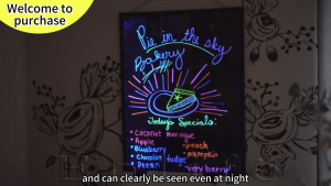 DIY handwritten fluorescent board advertising board LED luminous sign stall display board blackboard erasable writing board hanging