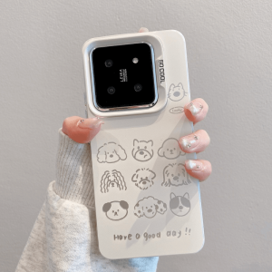 Simple Cartoon Dog Couple Phone Case for  16 pro Max Xiaomi 15 Huawei Mate70 pro Redmi K80 P70 Honor 300 Vivo Oppo Reno 13