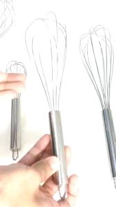 Stainless Steel Manual Whisk Butter Egg White Household Stirring Rod