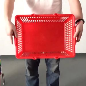 PLASTIC BASKET WITH HANDLE/RECTANGULAR STORAGE BASKET/MULTIPURPOSE BASKET/PICNIC BASKET/SHOPPING BASKET