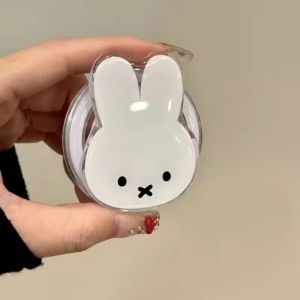 Miffy | Kawaii Mify Rabbit Magnetic Phone Stand Cartoon Magnetic Airbag Stand Portable Desktop Bracket Phone Decor Gifts