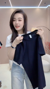 เสื้อยืดแขนสั้นผ้าฝ้ายแท้ ลายพิมพ์ผีเสื้อแฟชั่น เนื้อผ้านุ่มสบาย จัดส่งจากประเทศไทยภายใน 24 ชั่วโมง