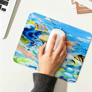Potdemiel | Frutiger Aero Art Rubber Small Office Student Gaming Thickened Writing Pad Non-slip Cushion Mouse Pad for PC Gamer Mousemat