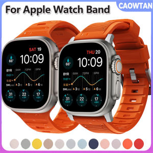Soft Silicone Strap For Apple Watch Ultra/Ultra 2 Band 49mm 45mm 41mm 44mm 40mm 38mm 42mm Rubber Sports Bracelet iWatch series 9 8 7 6 5 4 3 2 1