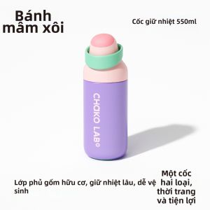 CHAKOLAB | Bình Nước Thể Thao Cách Nhiệt Có Ống Hút Lót Gốm