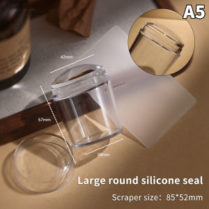 Silicone Transparent Nail Art Stamping Kit with 1 Polish Scraper Plate for DIY Manicure Home Nails Design Tool