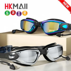 แว่นตาว่ายน้ำ HD ผู้ใหญ่ป้องกันหมอกชุบ แว่นตาว่ายน้ำสำหรับผู้ชายและผู้หญิง ซิลิโคนแว่นตาว่ายน้ำกันน้ำ **ไม่มีกล่อง**