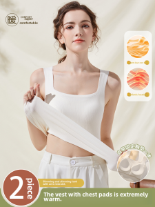 Heattech Vest Bra One-Piece Autumn and Winter 2023 New Arrival Plus Velvet Band Chest Pad Seamless Inner Wear Ladies Intimates