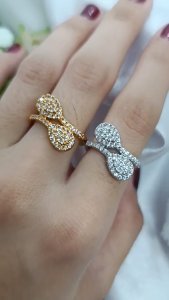 Grosir Rings Cincin Berlapis Emas 24K Gold Korea Terbaru Import Wanita Emas Muda Anti Karat Aksesoris Jewelry