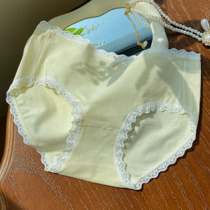 Large Size Womens Underwear Lace Butterfly Knot Long Velvet Cotton Antibacterial No Butt Squeezing Triangle Panties