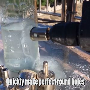 10Pcs Diamond Coated Drill Bit Set Hollow Core Bit for Glass Ceramics Porcelain Ceramic Tile