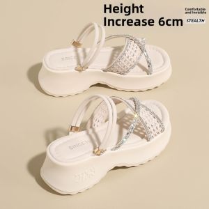 DINGMUYI | 6CM Platform Heightening Dual Wear Sandals