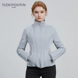 Áo Khoác Lông Ngỗng Ôm Dáng Ngắn Elegent Ấm Áp
