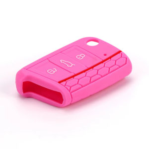 3 Button Silicone Car Key Case Cover for Volkswagen VW Polo Golf 7 MK7 for Skoda Octavia Combi SEAT Leon Ibiza CUPTRA Keychain