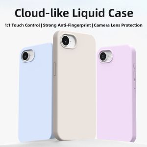 Ultra-Thin Liquid Silicone Phone Case for iPhone 16E Anti-Fingerprint Skin-Like Mens Womens New Model Full Protection Drop-Proof Shell