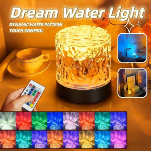 LED Rotating Ripple Light Colorful Bedroom Starry Sky Projection Light Atmosphere Lamp Bedside Table Water Ripple Night Light