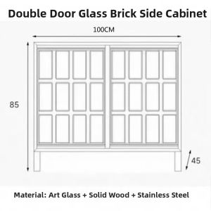 Italian Minimalist Crystal Glass High-end Vintage Storage Cabinet