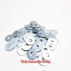 10 PC Ring Plat M6 Lebar Tipis 6x18 Putih 6mm mili Ring 10