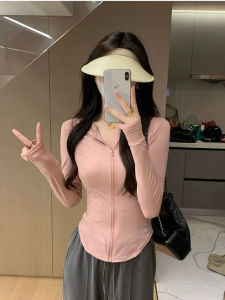 UV Protection Long Sleeve Ice Cool Lightweight Hooded Open Cardigan Outerwear for Women Summer Fashion Sunscreen Clothing