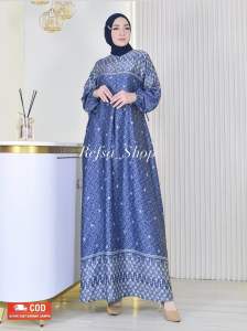 BELLA DRESS| GAMIS MOTIF SILK PREMIUM| BAJU PESTA| GAMIS MUSLIM WANITA MASAKINI| BUSUI FRIENDLY