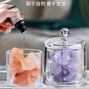 Fire-Free Aromatherapy Perfume Crystal Storage Tank Glassware Bedroom Aromatherapy Oil Cups Fragrance Night Light Decoration