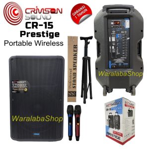 SPEAKER PORTABLE CRIMSON CR-15 PRESTIGE 500 WATT 15 INCHI FREE TRIPOT