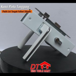 Kunci Pintu Tanggung Putih & Aksesoris Lengkap