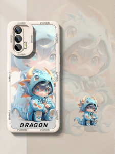 Pony | Silicone Full-body Drop-Proof Case for Realme GT & Neo Flash with New Year and Long Year Cool Dragon Design
