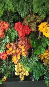 ใบเมเปิ้ล/มะม่วงเทียมสีทอง/ขาว/แดง ตกแต่งต้นไม้ใบเขียวปลอมในร่ม