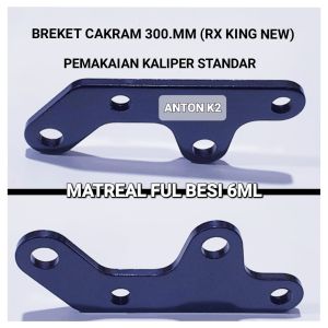 BREKET PIRINGAN CAKRAM DEPAN UKURAN 300MM MOTOR RX KING NEW PEMAKAIAN KALIPER STANDAR BAWAAN