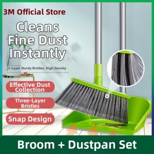 3M | Easy Sweep Soft Bristle Household Broom Dustpan Set