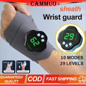 (Fast shipping)  Cammuo 10 Modes 29 Levels Electric Hand Massager EMS Microcurrent Cordless Wristband Wrist Massager Wrist Support Brace Built-in 300mAh Battery Sports Sprain Massage Instrument