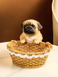 Dog Themed Entranceway Decorative Storage Organizer American Style Home Living Room Placement Synthethic Resin Material Customizable