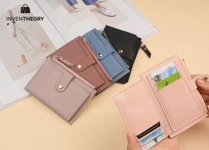 MAZE Lydia Women Slim Wallet Short Purse Coin Card Holder Girl Student Cute Pouch Bag