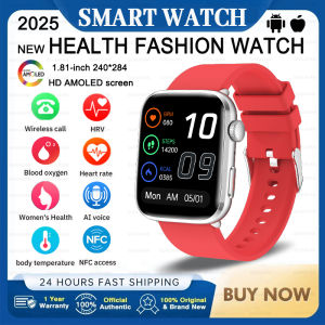 Fashion NEW Men Ms. Health Smart Watche HD AMOLED HRV Blood Pressure Blood Oxygen Bluetooth Call NFC Smart Watch For IOS Android