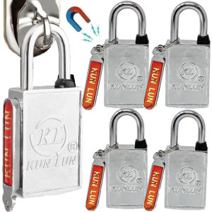 2Pcs Anti-rust Magnetic Lock Padlock / Waterproof Anti-blocking Door Padlock / Magnetic Anti-theft Door Lock