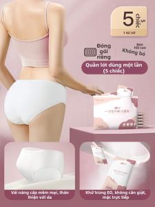 NIGESI | Quần Lót Dùng Một Lần Thân Thiện Môi Trường Bằng Cotton Vệ Sinh Cao Đỡ Kích Cỡ Lớn Gói Du Lịch Không Cần Giặt
