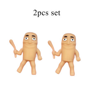 Kawaii Tung Tungtung Sahar Squeeze Toys Collectible Viral Brainrot Fidget Toy Wooden Stick Man Anti Stress Reliever Toys Figet