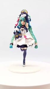 Bandai | Hatsune Miku 20cm Neko T-Shirt Ver. Anime Action Figure - Cute Kawaii Desktop Figurine Girl Model Toy Gift