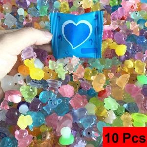 -10/60PCS Mini Surprise Blind Bags Luminous Animal Figurines Miniature Mystery Bag For Potted Dollhouse Fairy DIY Garden Decor..