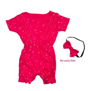 JUMPSUIT NEWBORN JUMPSUIT BAYI ELLIE FREE HEADBAND USIA 0-12BLN