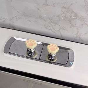 Cute Cat Claw Toilet Lever Long Nail Beauty Nail Special Creative Bathroom Flush Switch Auxiliary Gods Tool Toilet Accessories
