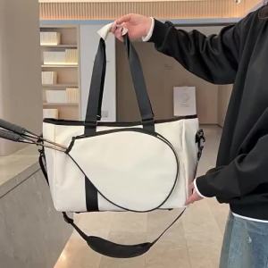 1PCS Tennis Gym Bag for Women Tennis Bag Holds 2 Rackets with Shoe Compartment & Wet Pocket Sports Duffle Bags