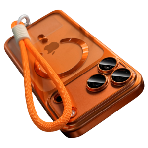 DAIMANG | With lanyard suitable for iphone17promax mobile phone case Xingyu orange transparent frosted 18pm new Apple 17pro magnetic anti-fingerprint skin feel 16 lens all-inclusive anti-fall 15 feel air
