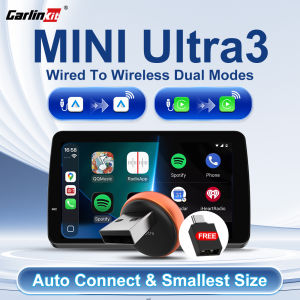CarlinKit | CarlinKit 5.0 Wireless CarPlay Adapter Mini Ultra 3 Wired To Wireless Android Auto Box USB Plug & Play WiFi Auto Connection OTA