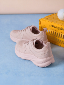 Josiny | Thick Sole Breathable Elevating Dad Shoes Pink Spring Summer Female