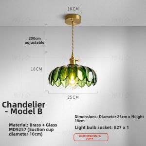 FANCY LAMP CLUB | Vintage French Art Glass Chandelier Small