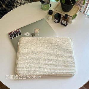 Long-Termism Correct Version Faux Leather iPad Computer Bag Shockproof Storage Inner Case 11/15 Inch Simple Minimalist Ins Cold Tone