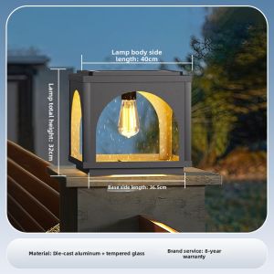 VINCAN | Solar Powered Garden Pillar Light