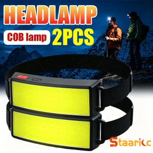 COB Portable LED Headlights Outdoor Headlight Built in Battery USB Rechargeable Head Lamp Camping Fishing Climbing Lantern